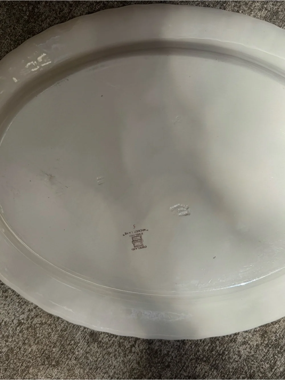 Spode “Wiker Lane” Floral White Porcelain Serving Platter - Elegant Home Dining